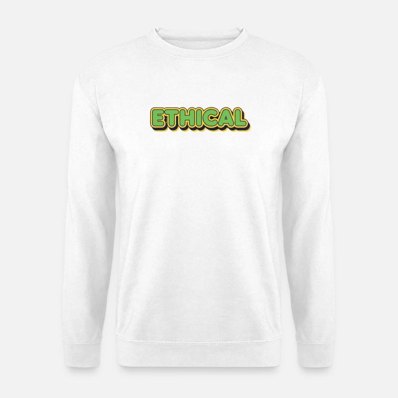 Ethical Glow Typo - Unisex Pullover - Weiß