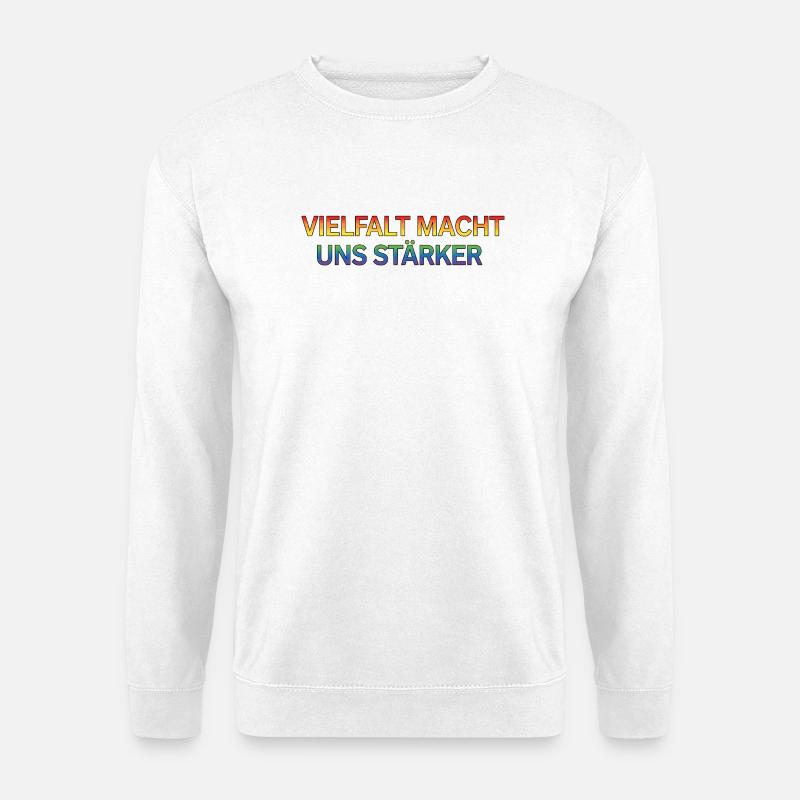 Diversity makes us stronger - Unisex Sweatshirt - white