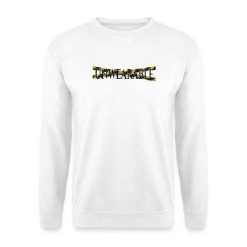 Unwearable – Statement Design with Warning Tape - Unisex Sweatshirt - white - Front