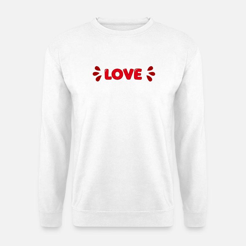 Love Red Bubbles - Unisex Sweatshirt - white