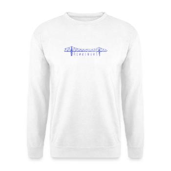 Rendsburg High Bridge – Sketched Skyline - Unisex Sweatshirt - white - Front