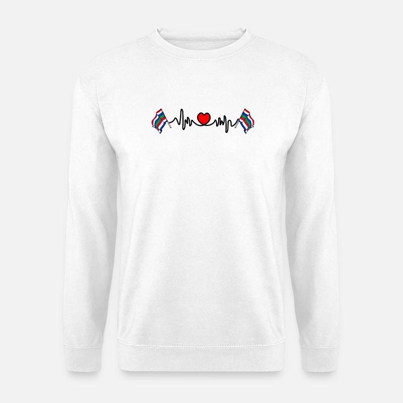 Schier Heartbeat – Island Pride - Unisex Pullover - Weiß