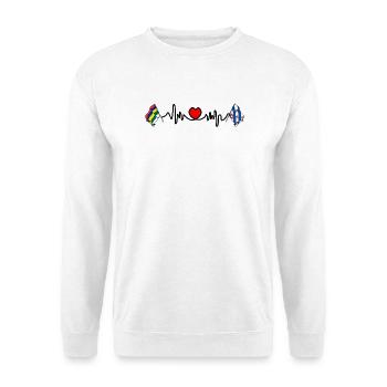 Battement de cœur de Terschelling & Friesland - Sweat-shirt Unisexe - blanc - Devant
