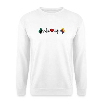 Battement de cœur de Texel & North Holland - Sweat-shirt Unisexe - blanc - Devant