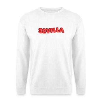 Sevilla als Comic - Unisex Pullover - Weiß - Vorne