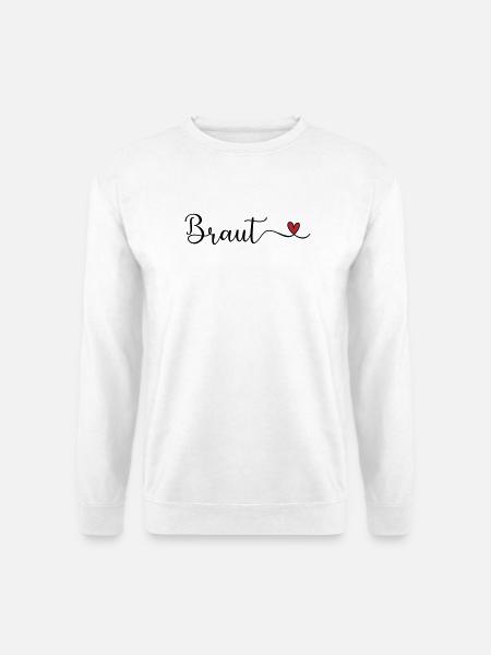 Braut Tyüpgraphie mit Herz - Unisex Pullover - Weiß