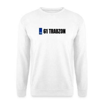 61 Trabzon Kennzeichen | Türkisches Kennzeichen - Unisex Pullover - Weiß - Vorne