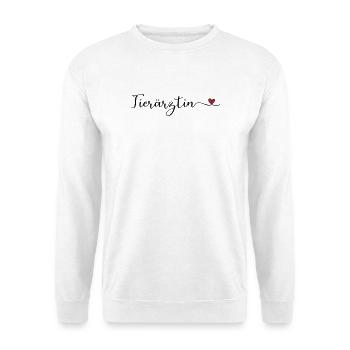 Tierärztin Design mit Herz - Unisex Pullover - Weiß - Vorne