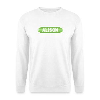 Heldin Alison - Unisex Pullover - Weiß - Vorne - Alina (178cm) & Michal (187cm)
