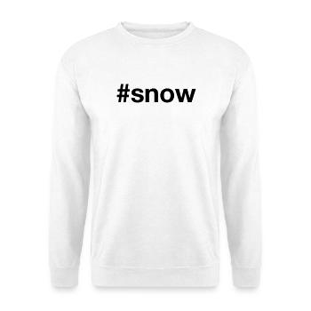 SNOW Hashtag snow winter sports - Unisex Sweatshirt - white - Front