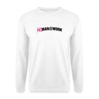 Woman at work - Unisex Pullover - Weiß - Vorne