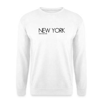 New York - Unisex Pullover - Weiß - Vorne