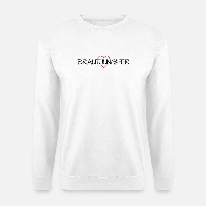 Brautjungfer Herz Junggesellinenabschied - Unisex Pullover - Weiß