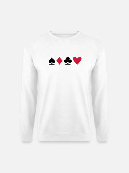 Poker Suit - Unisex Sweatshirt - white