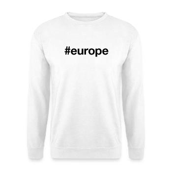 EUROPA Europe Hashtag - Unisex Sweatshirt - white - Front