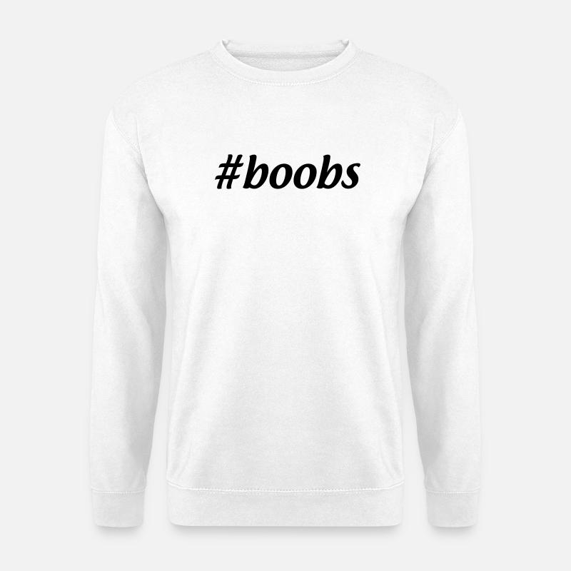 #boobs - Unisex Sweatshirt - white
