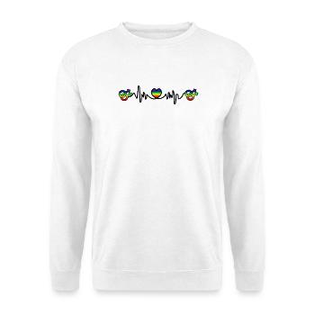 Homo Herzschlag Cardio - Unisex Pullover - Weiß - Vorne