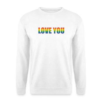 rayures arc-en-ciel t’aiment lgbtqi queer - Sweat-shirt Unisexe - blanc - Devant