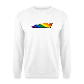 Racing Car LGBT lgbtqia pride - Unisex Sweatshirt - white - Front