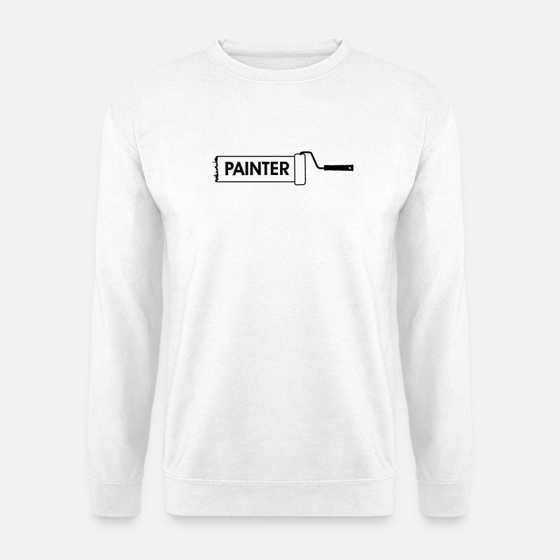 Farbroller transparent mit Text 'PAINTER' - Unisex Pullover - Weiß