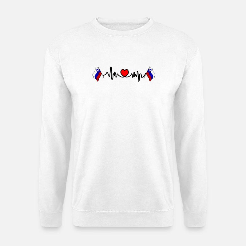 Herzfrequenz-Cardio für Slowenien - Unisex Pullover - Weiß