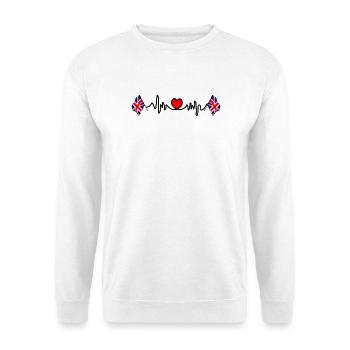 Heart rate cardio for Great Britain - Unisex Sweatshirt - white - Front