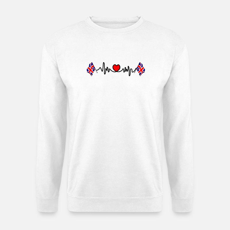 Herzfrequenz-Cardio für Großbritannien - Unisex Pullover - Weiß