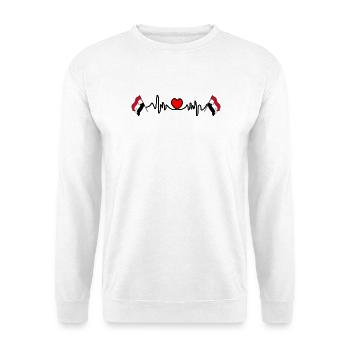 Herzfrequenz-Cardio für Syrien - Unisex Pullover - Weiß - Vorne