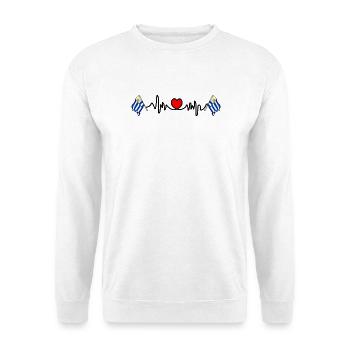 Heart rate cardio for Uruguay - Unisex Sweatshirt - white - Front