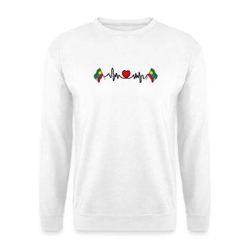 Heart rate cardio for Ethiopia - Unisex Sweatshirt - white - Front