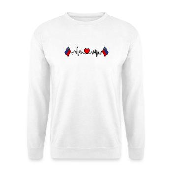 Cardio de fréquence cardiaque pour Liechtenstein - Sweat-shirt Unisexe - blanc - Devant