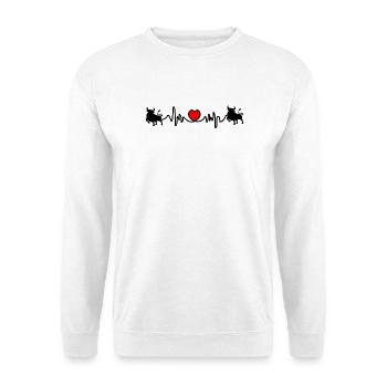 Fréquence cardiaque cardio taureau taureau - Sweat-shirt Unisexe - blanc - Devant