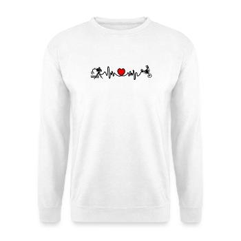 Heart rate cardio Aquarius Scorpio - Unisex Sweatshirt - white - Front