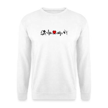 Herzfrequenz Cardio Wassermann Schütze - Unisex Pullover - Weiß - Vorne