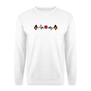 Heart rate cardio for Aboriginal people - Unisex Sweatshirt - white - Front