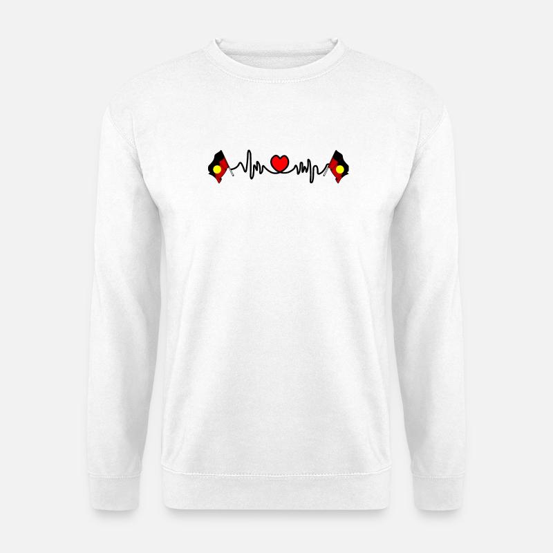 Herzfrequenz-Cardio für Aborigines - Unisex Pullover - Weiß