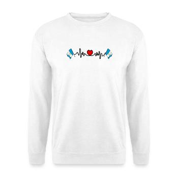 Cardio fréquence cardiaque pour le Guatemala - Sweat-shirt Unisexe - blanc - Devant