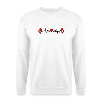 Herzfrequenz Cardio Hamburg - Unisex Pullover - Weiß - Vorne
