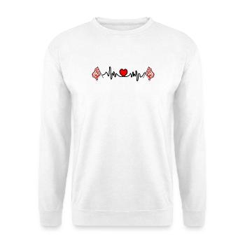 Heart rate cardio for Bremen - Unisex Sweatshirt - white - Front
