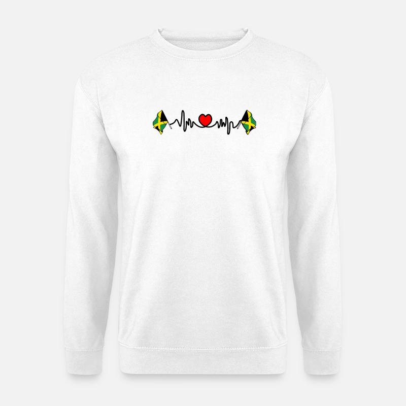 Herzfrequenz-Cardio für Jamaika - Unisex Pullover - Weiß