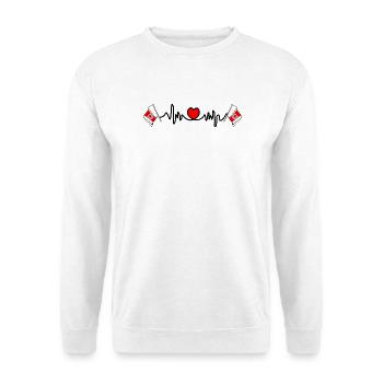 Heart rate cardio for West Pomeranian - Unisex Sweatshirt - white - Front