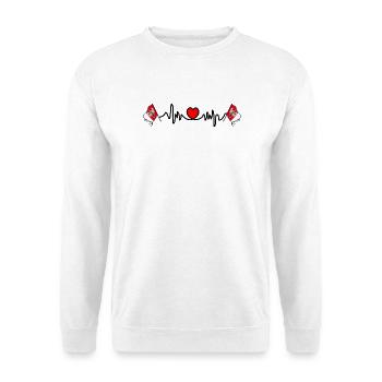 Heart rate cardio, Greater Poland - Unisex Sweatshirt - white - Front