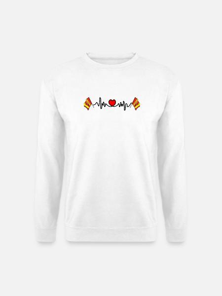 Heart rate cardio for Lodz - Unisex Sweatshirt - white