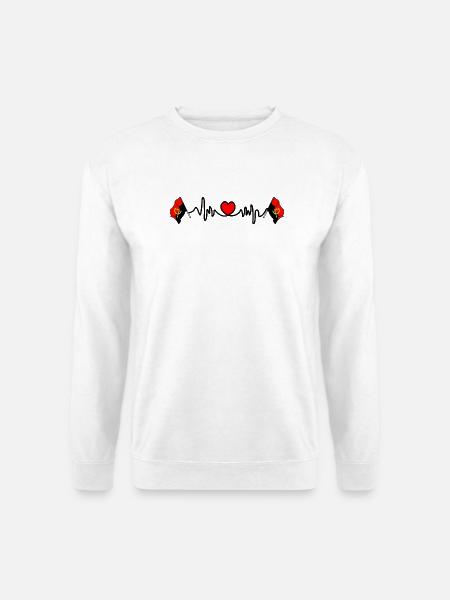 Herzfrequenz-Cardio für Angola - Unisex Pullover - Weiß