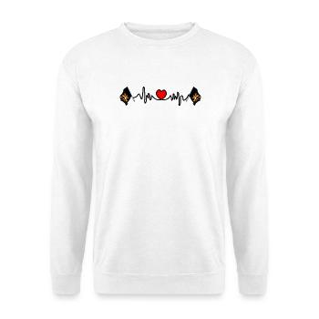 Herzfrequenz-Cardio Flämisch-Brabant Belgien - Unisex Pullover - Weiß - Vorne