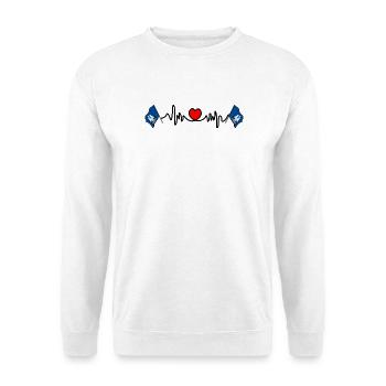 Cardio fréquence cardiaque pour Lousiane - Sweat-shirt Unisexe - blanc - Devant