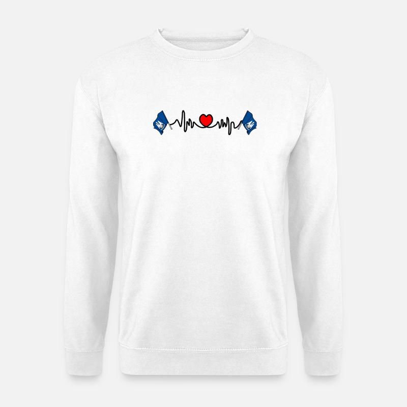 Herzfrequenz-Cardio für Lousiane - Unisex Pullover - Weiß