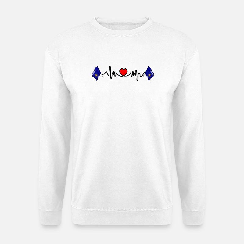 Herzfrequenz-Cardio für Wisconsin - Unisex Pullover - Weiß