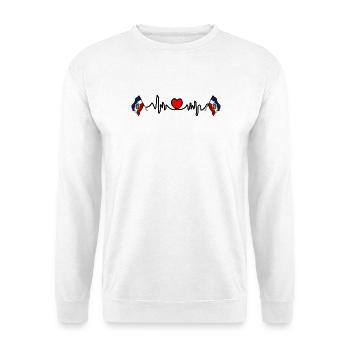 Heart rate cardio for Utah - Unisex Sweatshirt - white - Front