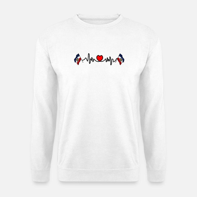Herzfrequenz-Cardio für Utah - Unisex Pullover - Weiß